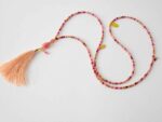 Ruby Red - Feine Buddha  Halskette - tschechisches Glas - gold - Pink und ruby red – Bild 5