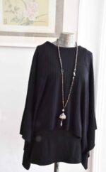 Halskette "Saratoya" in dunkelbraun schwarz, aus Ebenholz mt Happy Buddha – Bild 2