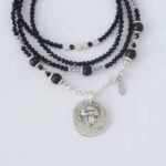 Allrounder, Halskette Cleo in schwarz mit Münze Coin – Bild 4