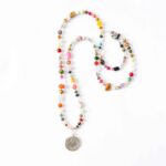 Halskette Elina versilbertes Amulette - jede Halskette ein Unikat