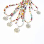 Halskette Elina versilbertes Amulette - jede Halskette ein Unikat – Bild 2