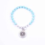 MUSTER Armband AIDA in Hellblau Silber aus Jade - Glas & Edelsteinmix mit Highlights