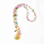 Hippiekette Shiloh als Kurzkette oder Armband mit Gold Münze ✪ Ibiza Style ✪ – Bild 2