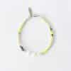 Stylisches Perlenarmband "Amy" Süsswasserperlen mit afrikanischem und böhmischem Glas Silber Ivory Neon Lime