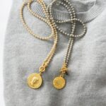 In Gold Allrounder "Cleo" in mittellang mit Münze Farbe: Hellgrau opaque (Blickdicht) – Bild 3