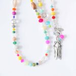 Zikaden Hippiekette Shiloh lange Sommerkette mit Silberner Zikade ✪ Ibiza Style ✪ Hippie Boho Stil – Bild 2