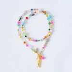 Hippiekette Shiloh Kurzkette mit Gold Zikade ✪ Ibiza Style ✪ Unique Style