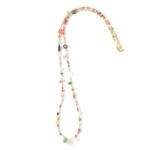 Extravagante Edelstein Halskette PORTOFINO aus einem ausgefallenen Materialmix – Bild 2