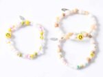 Happy Smiley Armband in Pastell aus Emaille und Glasperlen – Bild 3
