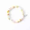 Happy Smiley Armband in Pastell aus Emaille und Glasperlen