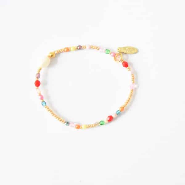 DSC_4830 3 24K Feines Glasperlen Armband EMILY mit Zuchtperle und 24Kt vergoldeten Perlen böhmisches Glas – Bild 2