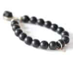 Onyx Armband matt mit Onyx Buddha in 925er Silber eingefasst – Bild 6