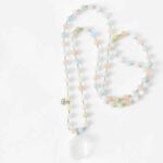 One of a kind * Einzelstück - Kette Morganit Buddha aus Bergkristall Morganit Aquamarin Beryll – Bild 4