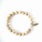 Naturstein Armband aus braunem Fossiljaspis