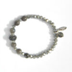 Schlichtes  Armband mit Labradorit und Achat