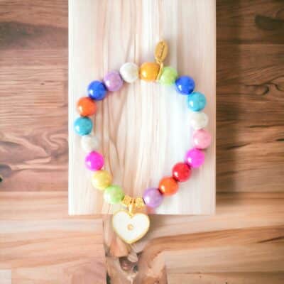 Herz Armband Miracle Bead  Armband mit vergoldetem Herz