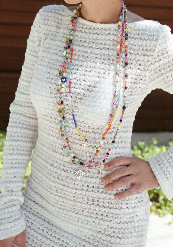 MUSTER Bunte Halskette mit Flamingo – Bild 2