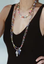 MUSTER Blaue Variante, Sommer Must Have Halskette mit Edelstein Palme – Bild 8