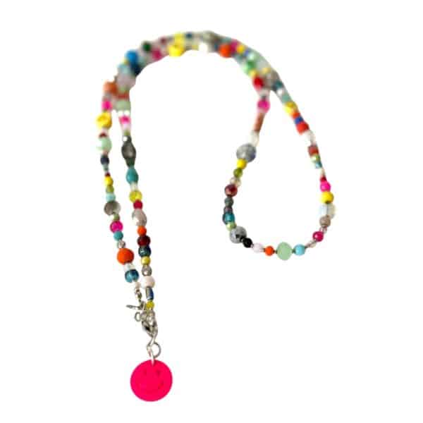 HAPPY Face Hippiekette Shiloh lange Sommerkette mit Anhänger ✪ Ibiza Style ✪ Hippie Boho Stil – Bild 5