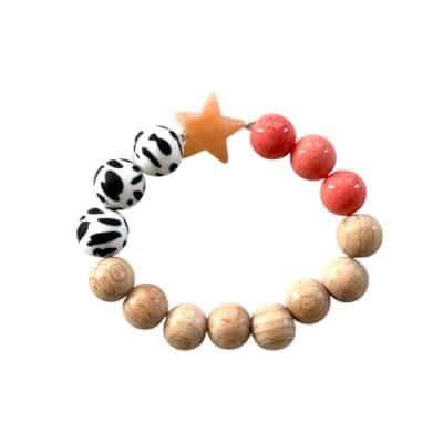Kugel Armband CORAL Zebra Perlen – Bild 2
