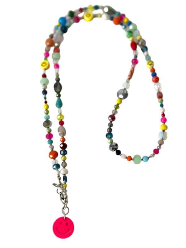 HAPPY Face Hippiekette Shiloh lange Sommerkette mit Anhänger ✪ Ibiza Style ✪ Hippie Boho Stil – Bild 3