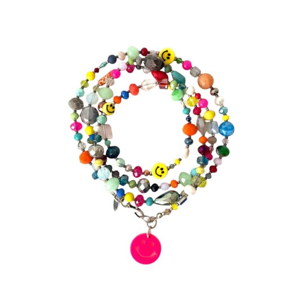 HAPPY Face Hippiekette Shiloh lange Sommerkette mit Anhänger ✪ Ibiza Style ✪ Hippie Boho Stil – Bild 7