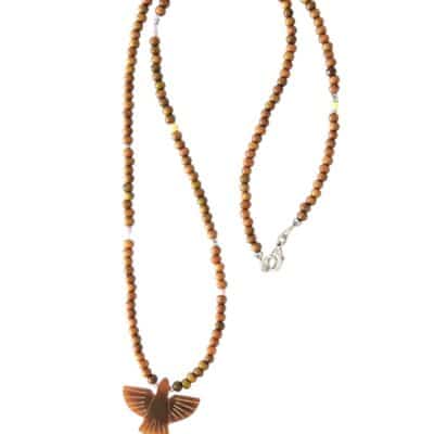 MUSTER Kurze Hippie Boho Bettelkette mit Thunderbird