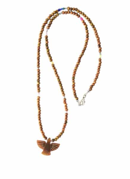 Kurze Hippie Boho Bettelkette mit Thunderbird