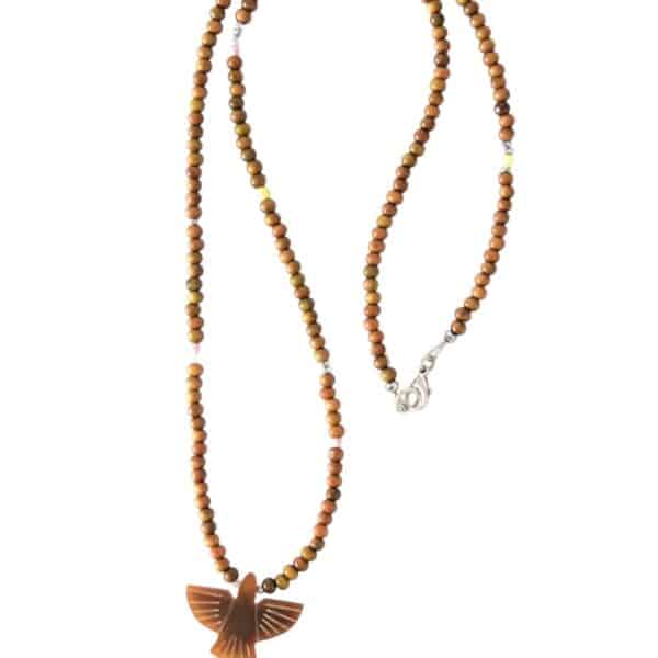MUSTER Kurze Hippie Boho Bettelkette mit Thunderbird