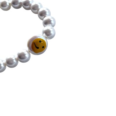 Perlen Armband HAPPY handbemalte Barockperle – Bild 3