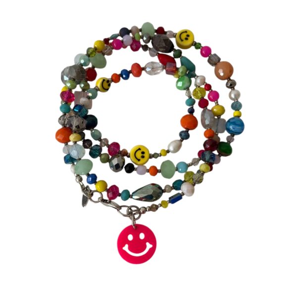 HAPPY Face Hippiekette Shiloh lange Sommerkette mit Anhänger ✪ Ibiza Style ✪ Hippie Boho Stil – Bild 8