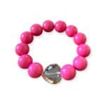 Elastisches Bead Armband   CORAL PINK