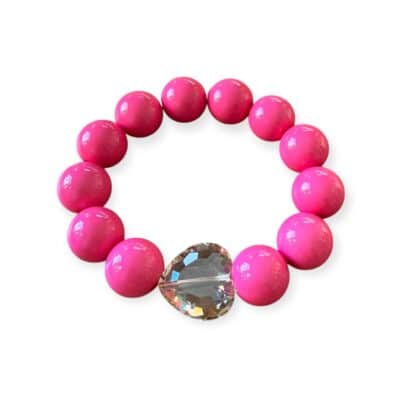 Elastisches Bead Armband   CORAL PINK