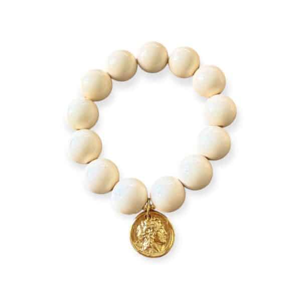Elastisches Bead Armband SUNFLOWER SAND 5 Designs Hellbeige