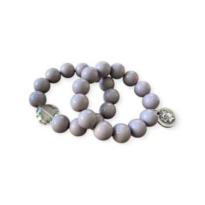 Elastisches Bead Armband  STEINGRAU 5 Designs Stone – Bild 12