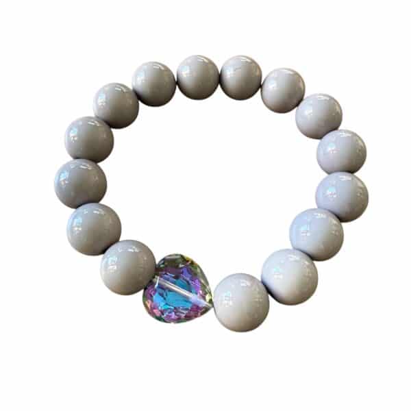 Elastisches Bead Armband  STEINGRAU 5 Designs Stone – Bild 10