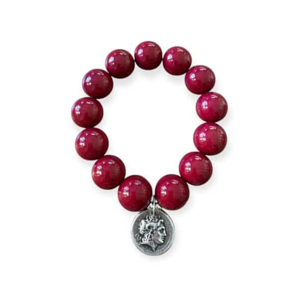 Elastisches Bead Armband  MULBERRY ROT 5 Designs – Bild 8