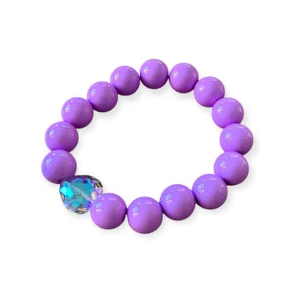 Elastisches Bead Armband  LIGHT VIOLET – Bild 3