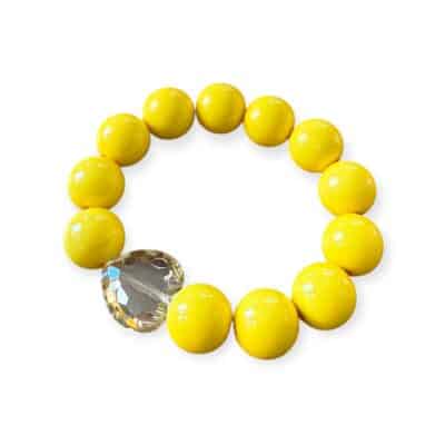 Elastisches Bead Armband  SUNFLOWER GELB – Bild 2