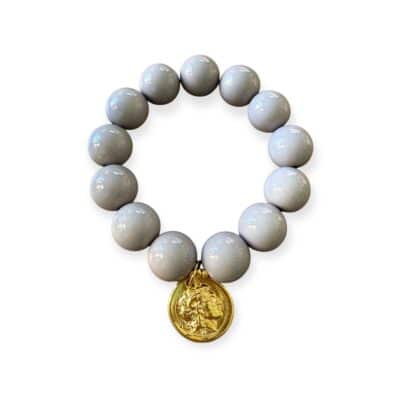 Elastisches Bead Armband  STEINGRAU 5 Designs Stone – Bild 9