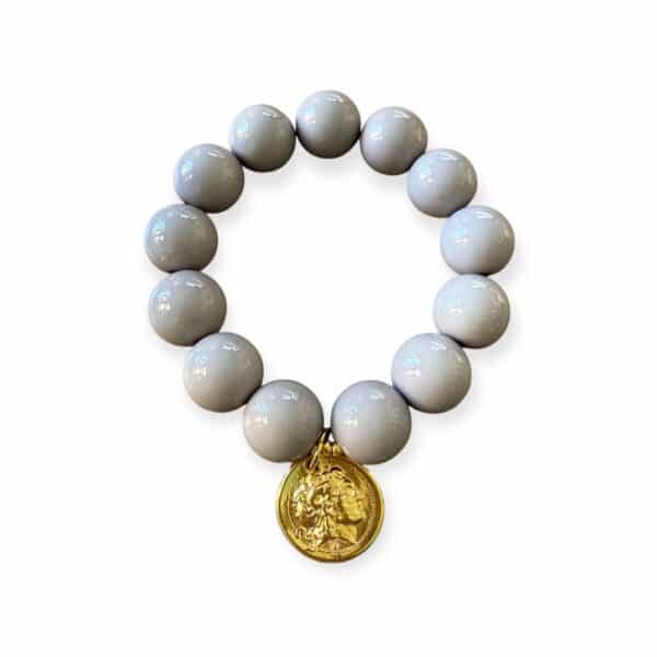 Elastisches Bead Armband  STEINGRAU 5 Designs Stone – Bild 9