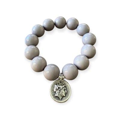 Elastisches Bead Armband  STEINGRAU 5 Designs Stone – Bild 8