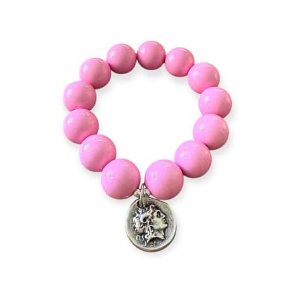 Elastisches Bead Armband  FLAMINGO PINK 5 Designs – Bild 5