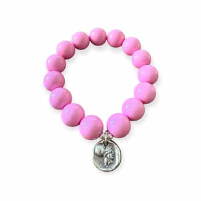 Elastisches Bead Armband  FLAMINGO PINK 5 Designs – Bild 6