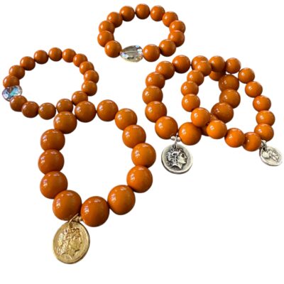 Elastisches Bead Armband  KURKUMA 5 Designs