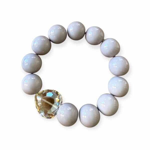 Elastisches Bead Armband  STEINGRAU 5 Designs Stone – Bild 6