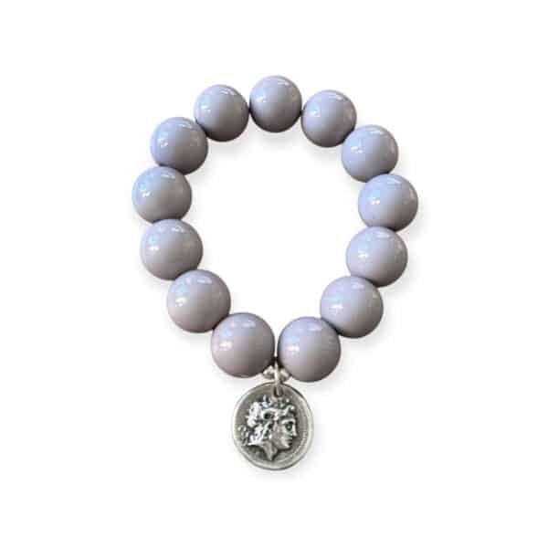 Elastisches Bead Armband  STEINGRAU 5 Designs Stone – Bild 5