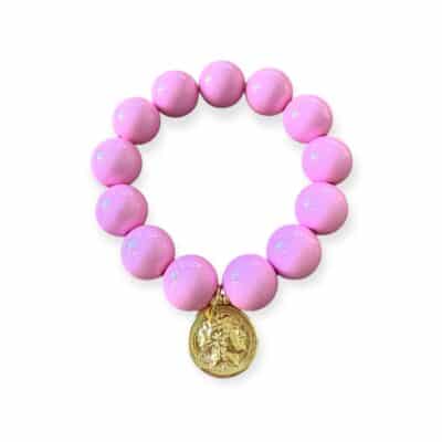 Elastisches Bead Armband  FLAMINGO PINK 5 Designs – Bild 4