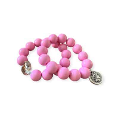 Elastisches Bead Armband  FLAMINGO PINK 5 Designs – Bild 2