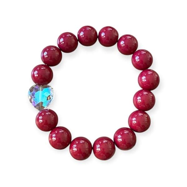 Elastisches Bead Armband  MULBERRY ROT 5 Designs – Bild 4